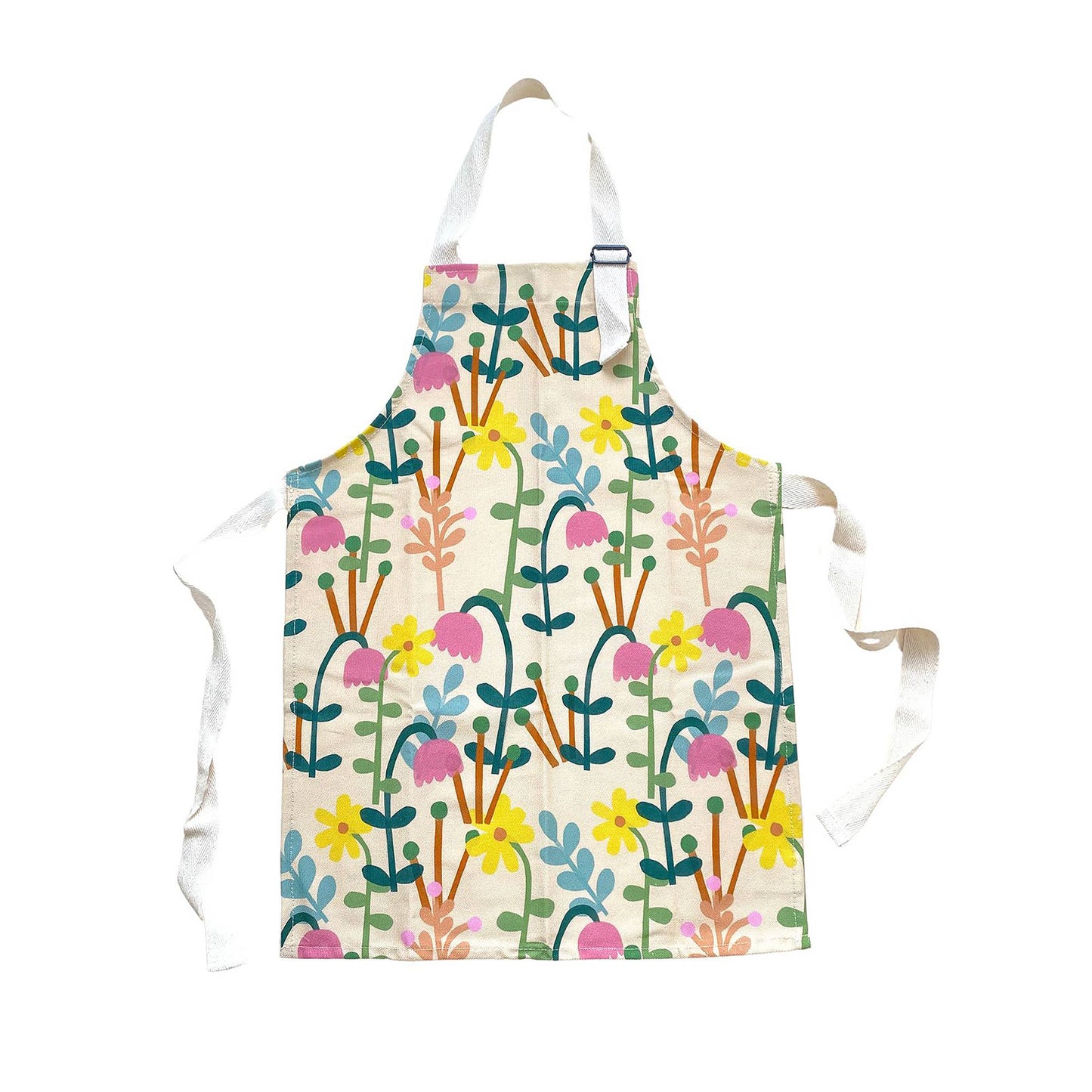 Kinderkochschürze bunte Blumen für Kinder von 2 bis 6 Jahren – ideal zum Backen und Kochen