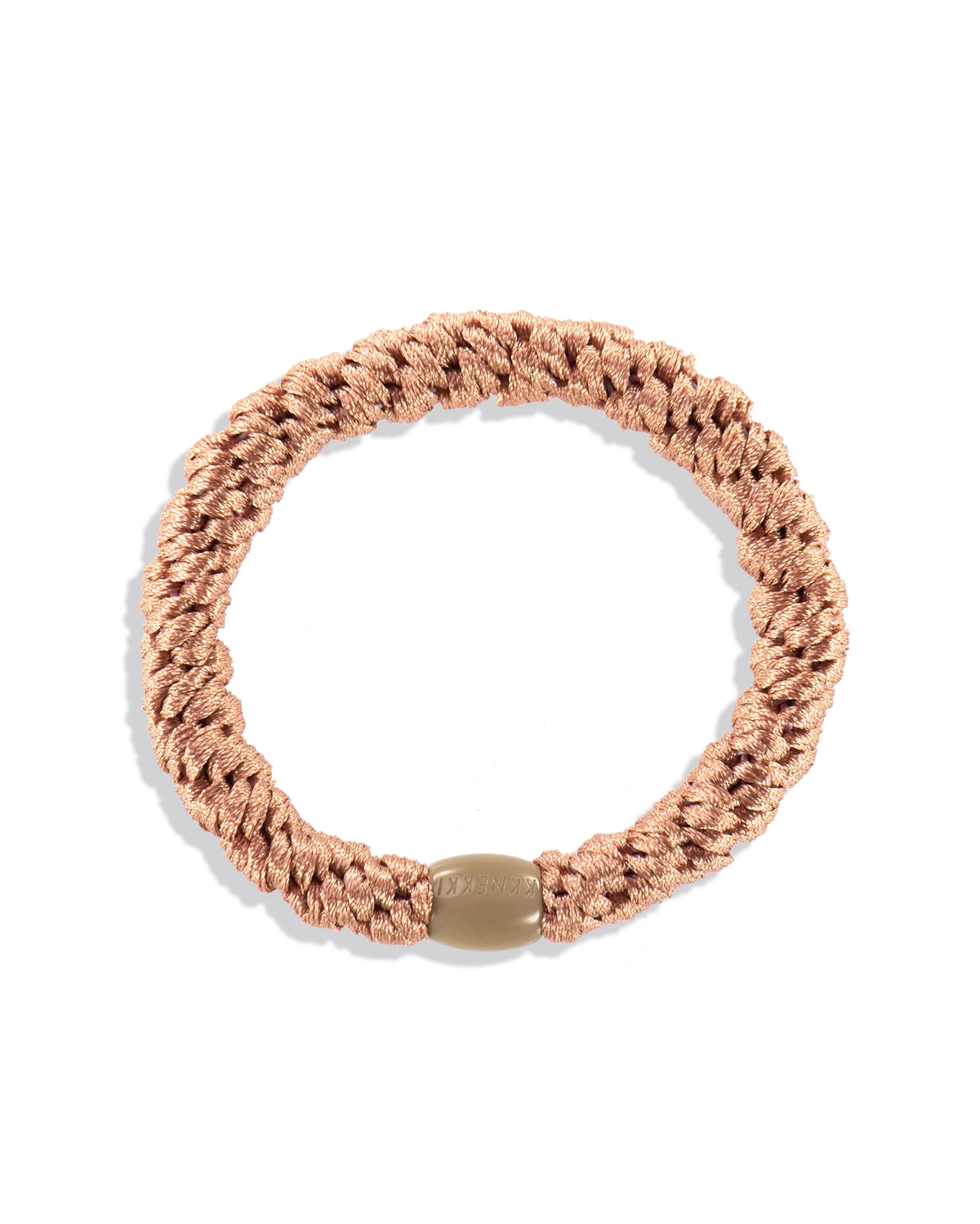 KKNEKKI Haargummi Peach Coral – elastisch, farbecht & langlebig, erhältlich bei Bärechind Winterthur.
