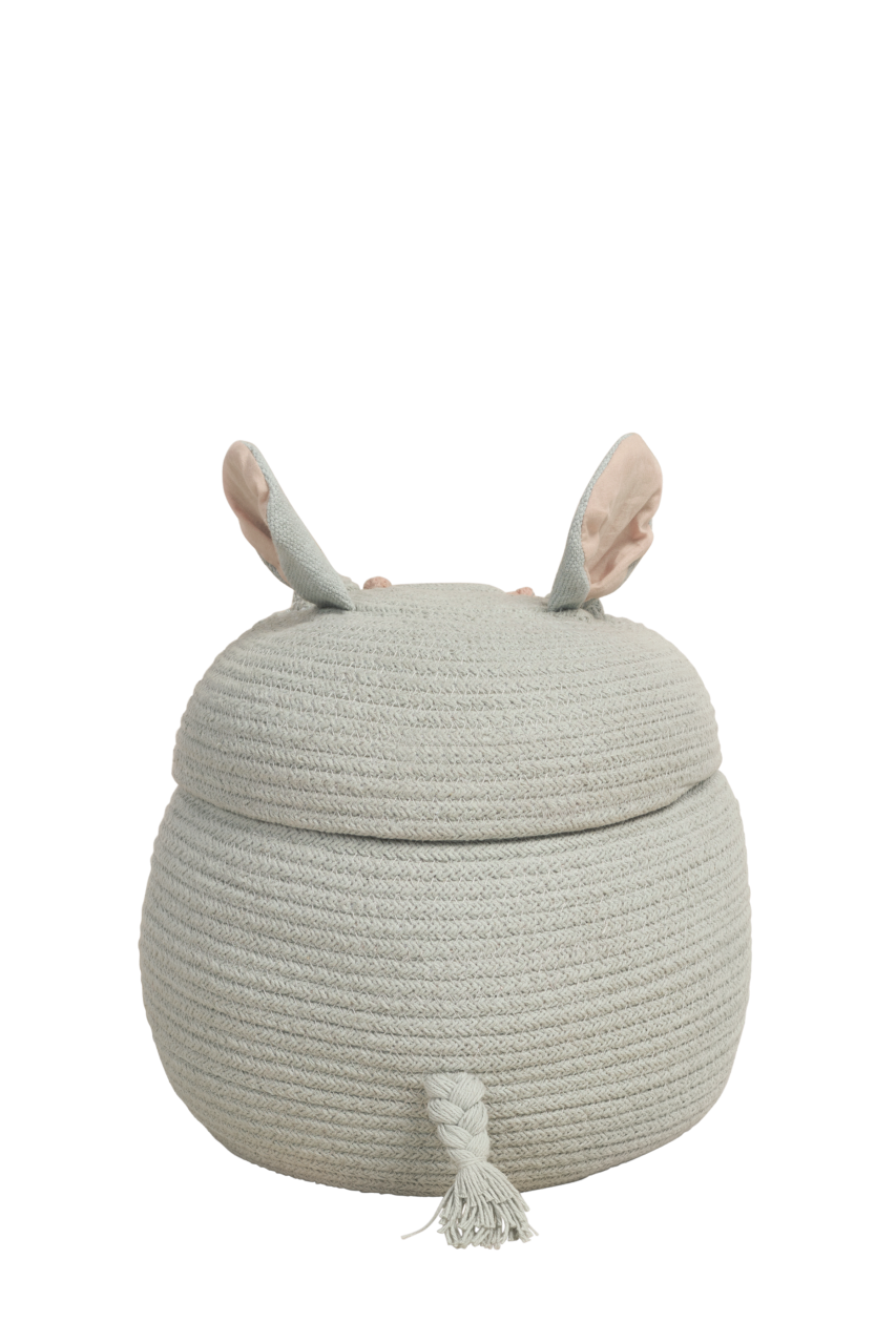 Aufbewahrungskorb Henry das Nilpferd aus Baumwolle mit rosa Details, Lorena Canals, Bärechind Winterthur, Zürich Schweiz.