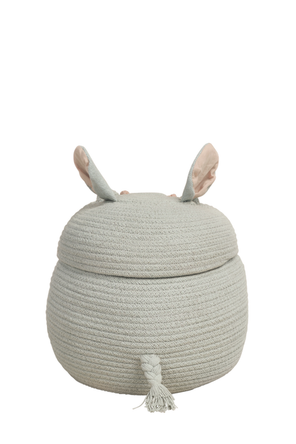 Aufbewahrungskorb Henry das Nilpferd aus Baumwolle mit rosa Details, Lorena Canals, Bärechind Winterthur, Zürich Schweiz.