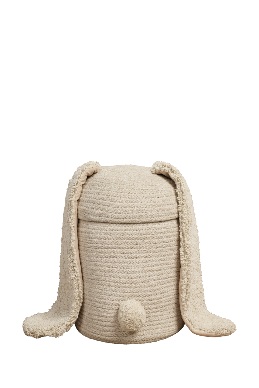Beiger Aufbewahrungskorb Rita der Hase aus Baumwolle, Lorena Canals, Bärechind Winterthur, Zürich Schweiz.
