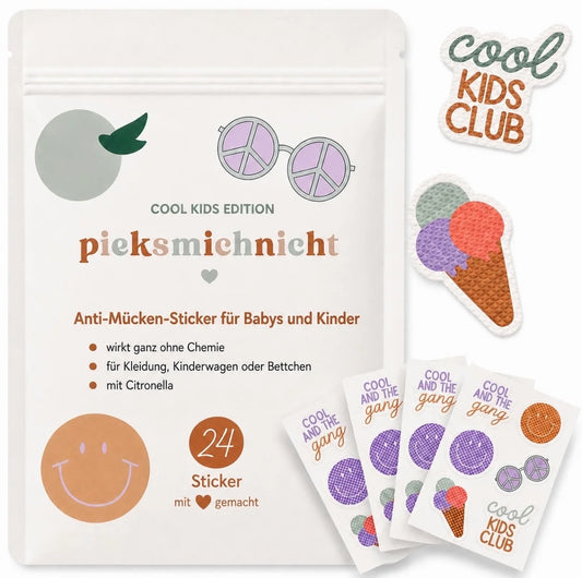 Kühlii selbstkühlende Hydrogel Pflaster, Cool Kids Edition Verpackung mit bunten Mustern