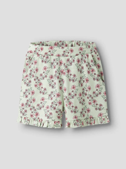 NAME IT kurze Kinderhose aus Baumwolle mit Blumenmuster in Grün, im Bärechind Winterthur Zürich Schweiz kaufen