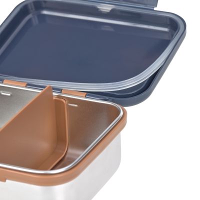 Deckel der Lässig Edelstahl Znünibox mit Silikonring im Detail