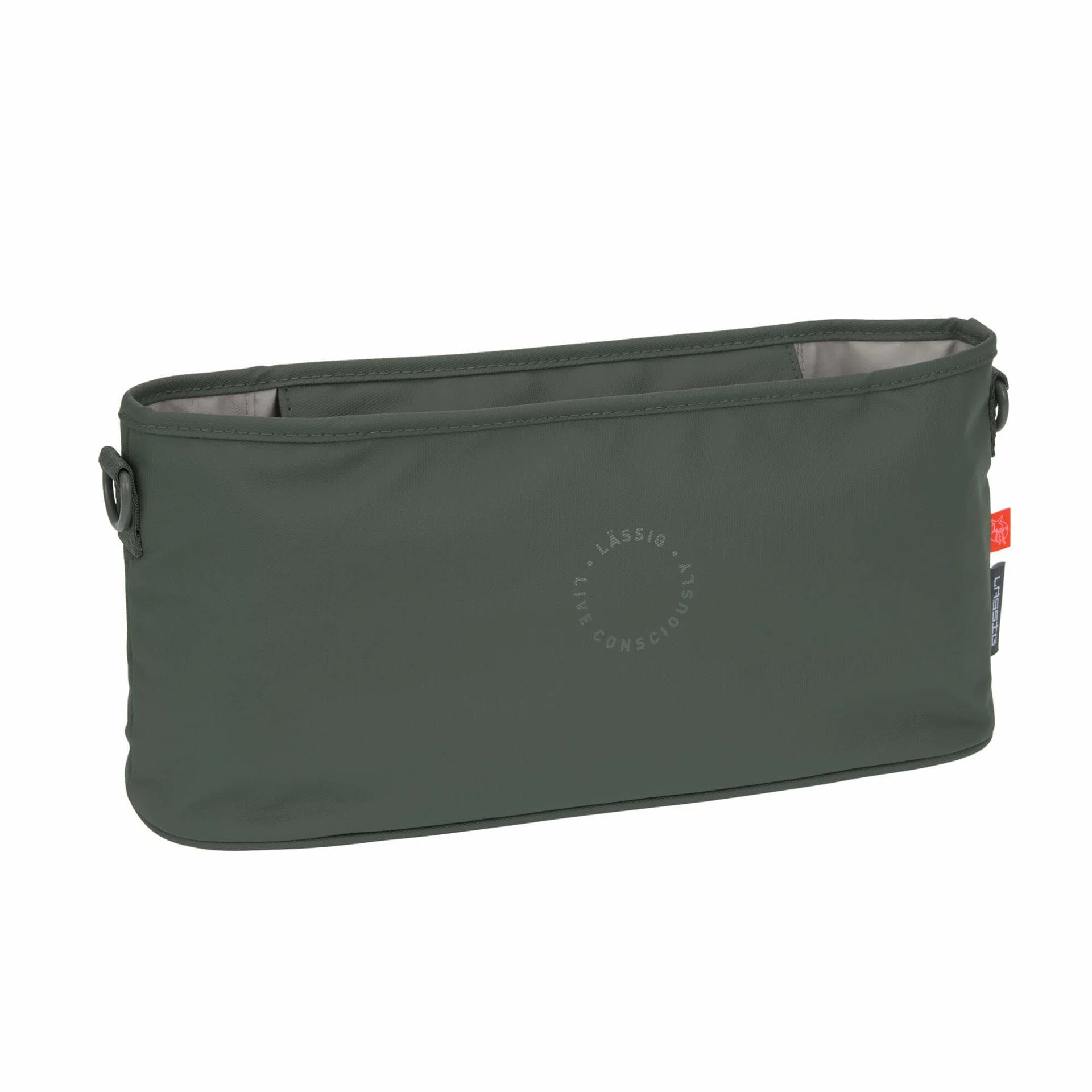 Lässig Kinderwagen Organizer in Dunkeloliv, Vorderansicht