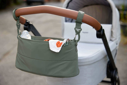 Detailansicht des Lässig Kinderwagen Organizers in Olivgrün