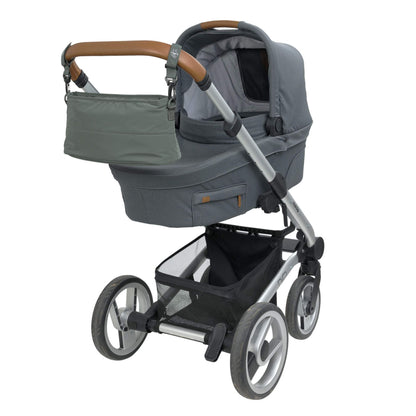 Lässig Kinderwagen Organizer Olivgrün am Kinderwagen bei Bärechind
