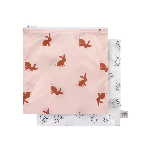 Nachhaltige Snackbags von Lässig im süssen Little Forest Hase Design – umweltfreundliche Frühstücksbeutel für Kinder aus Winterthur
