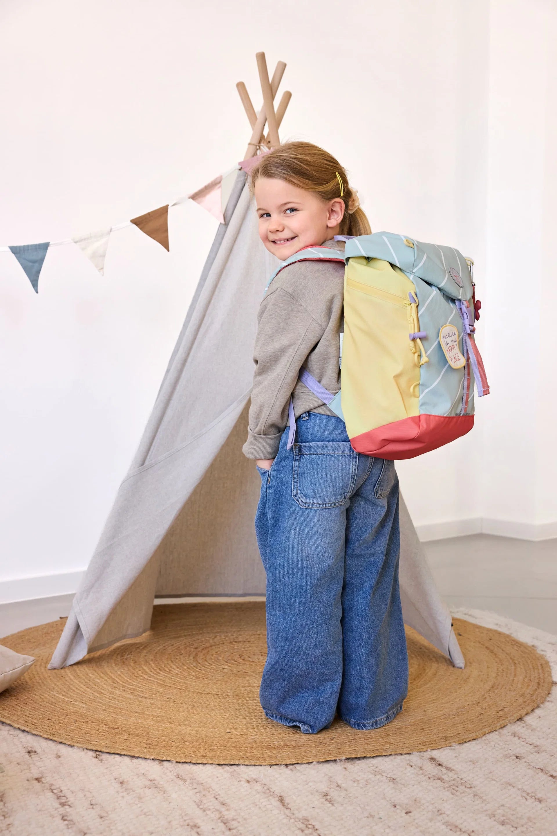 Wanderrucksack Kinder 14L Happy Trails, Blume