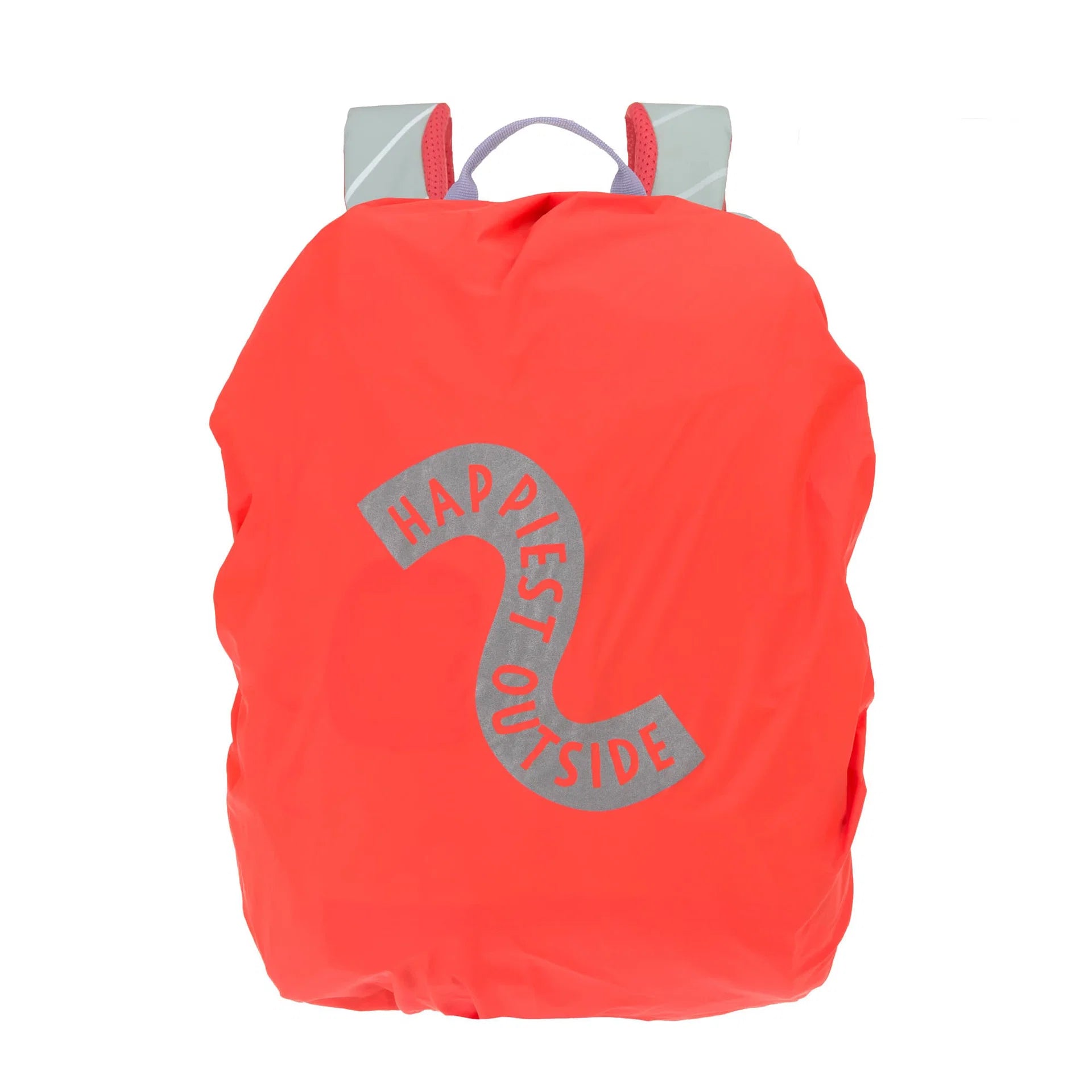 Leuchtende Regenhülle für den Lässig Wanderrucksack Happy Trails Blume, schützt den Kinderrucksack bei Regen und schlechtem Wetter, erhältlich im Bärechind Winterthur.