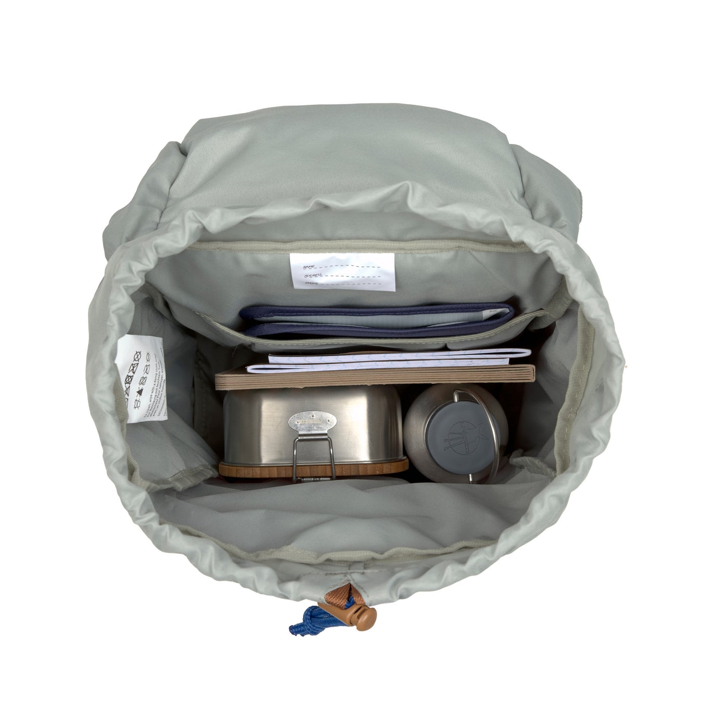 Innenansicht des Lässig Wanderrucksacks Little Gang mit viel Platz und cleverer Fächeraufteilung, im Bärechind Winterthur.