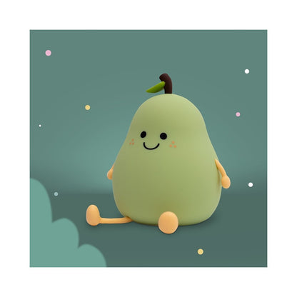 LED Nachtlicht in Birnenform aus Silikon, leuchtend im Kinderzimmer, erhältlich im Bärechind Winterthur