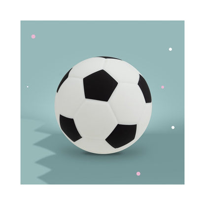 LED Nachtlicht in Form eines Fussballs aus Silikon, leuchtend im Kinderzimmer, erhältlich im Bärechind Winterthur Zürich Schweiz.