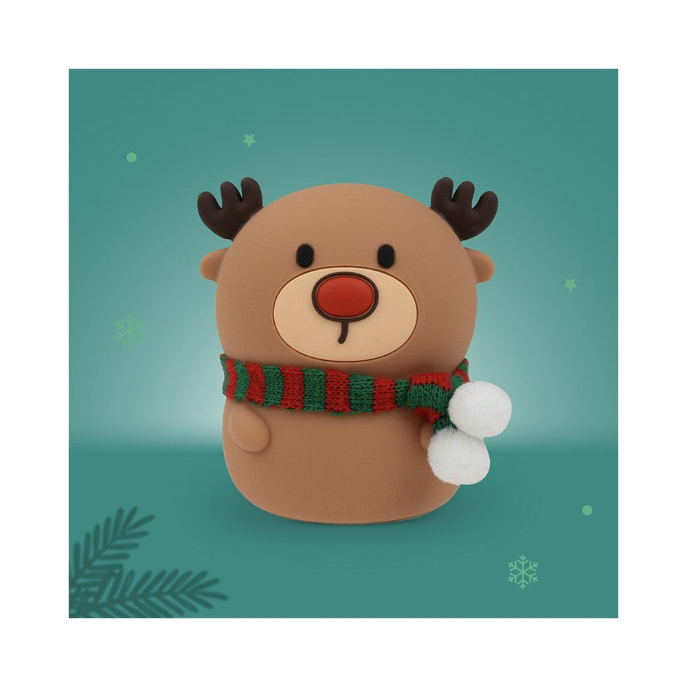 LED Nachtlicht in Form eines Rentiers mit Schal, warm leuchtend, erhältlich im Bärechind Winterthur Zürich Schweiz.
