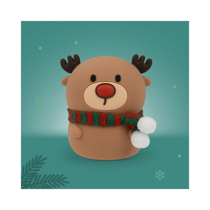 LED Nachtlicht in Form eines Rentiers mit Schal, warm leuchtend, erhältlich im Bärechind Winterthur Zürich Schweiz.
