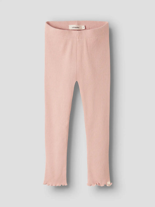 Rosa Ripp-Leggings aus Bio-Baumwolle von LIL'ATELIER – zu kaufen bei Bärechind in Winterthur, Zürich, Schweiz.

