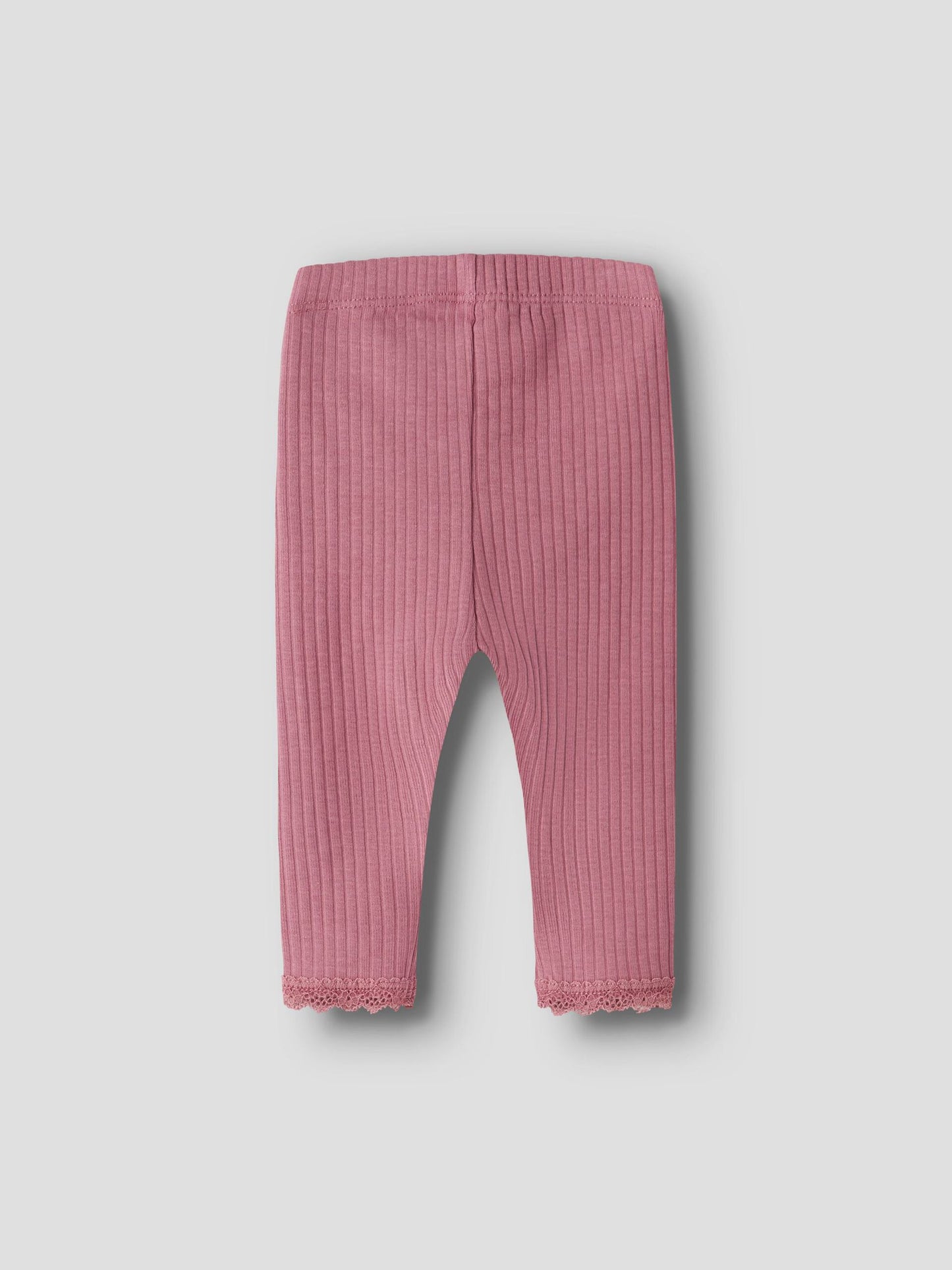 NAME IT rosa Baby Leggings mit Rippstruktur Rückansicht, im Bärechind Winterthur Zürich Schweiz kaufen