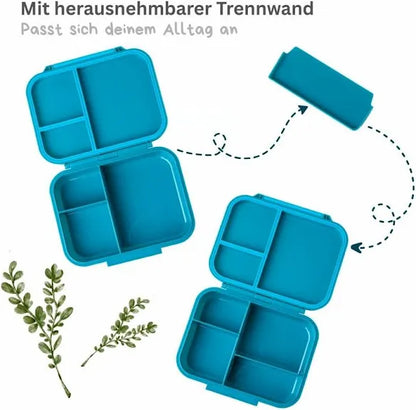 Lekkabox Znünibox Petrol mit herausnehmbarer Trennwand, Titan, erhältlich im Bärechind in Winterthur, Zürich Schweiz.