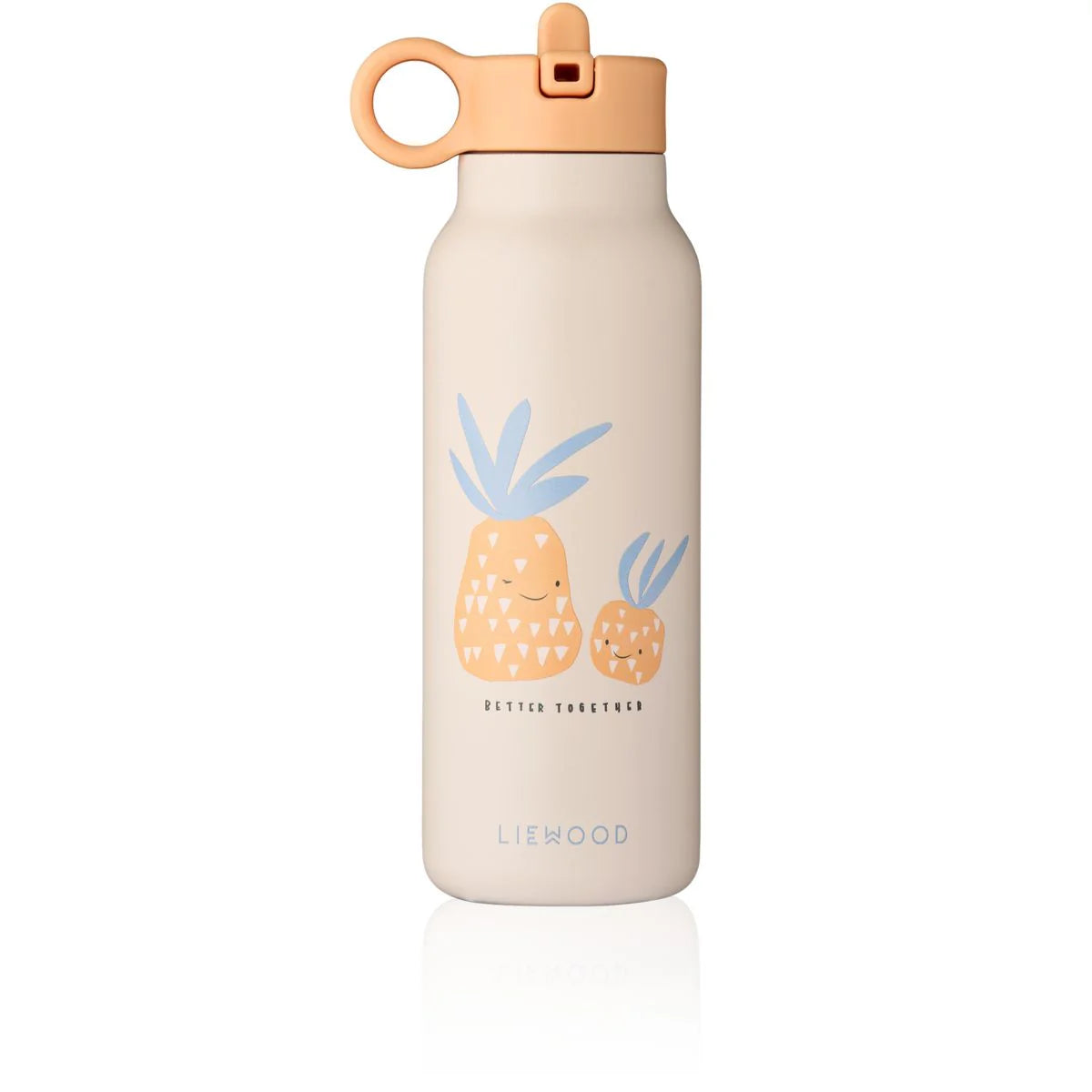 Liewood Falk Edelstahl Kinder-Trinkflasche 350 ml mit Ananas-Motiv – erhältlich im Bärechind Winterthur, Zürich, Schweiz.