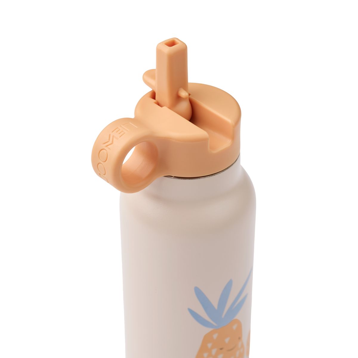 Detailansicht der Liewood Falk Edelstahl Trinkflasche mit auslaufsicherem Deckel – Bärechind Winterthur, Zürich, Schweiz.