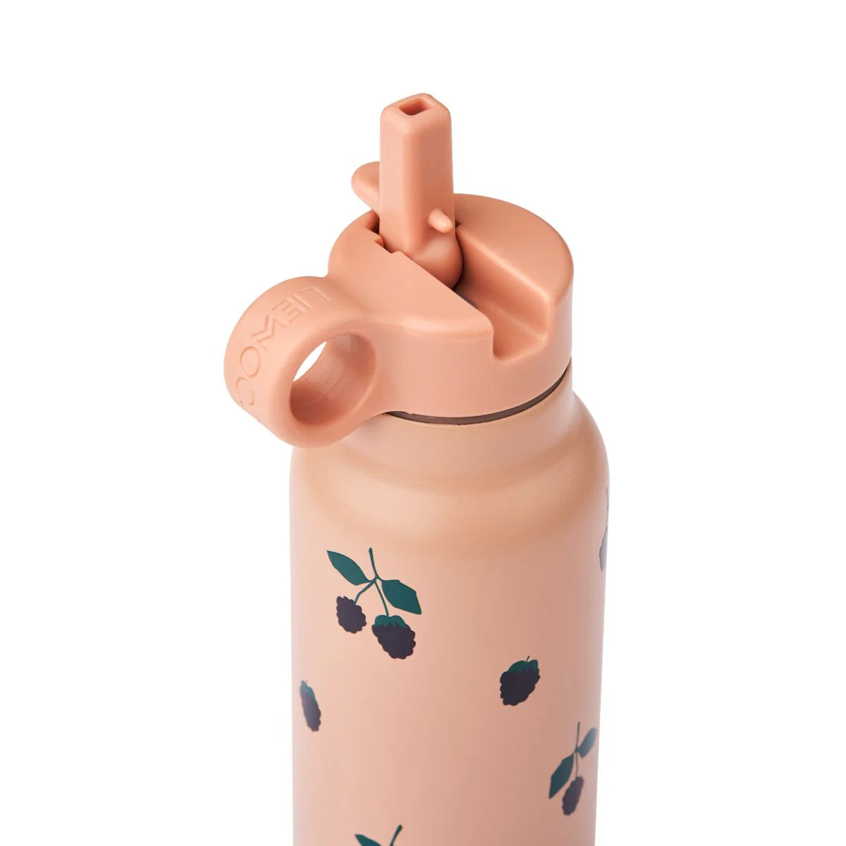 Liewood Falk Edelstahltrinkflasche 350ml in Pale Tuscany mit aufgeschraubtem Deckel und Trinköffnung