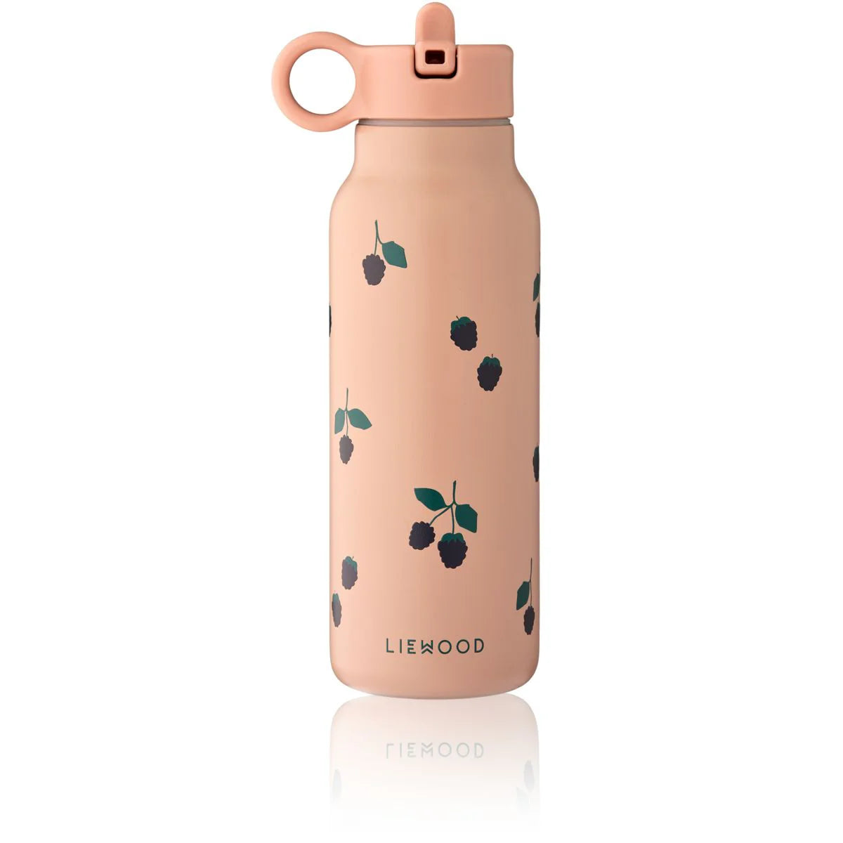 Liewood Falk Kindertrinkflasche 350ml in Pale Tuscany mit Pfoten-Print, Frontalansicht