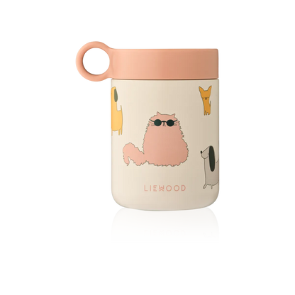 Liewood Kian Lebensmittelbehälter 350 ml aus Edelstahl, ideal für Snacks und Babybrei. Erhältlich im Bärechind, Winterthur, Zürich, Schweiz.