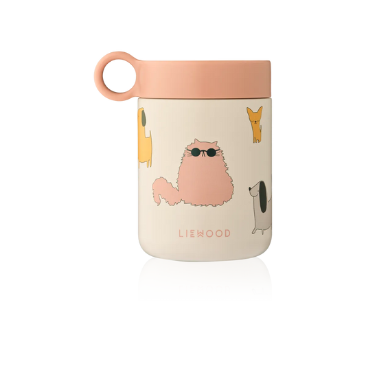 Liewood Kian Lebensmittelbehälter 350 ml aus Edelstahl, ideal für Snacks und Babybrei. Erhältlich im Bärechind, Winterthur, Zürich, Schweiz.