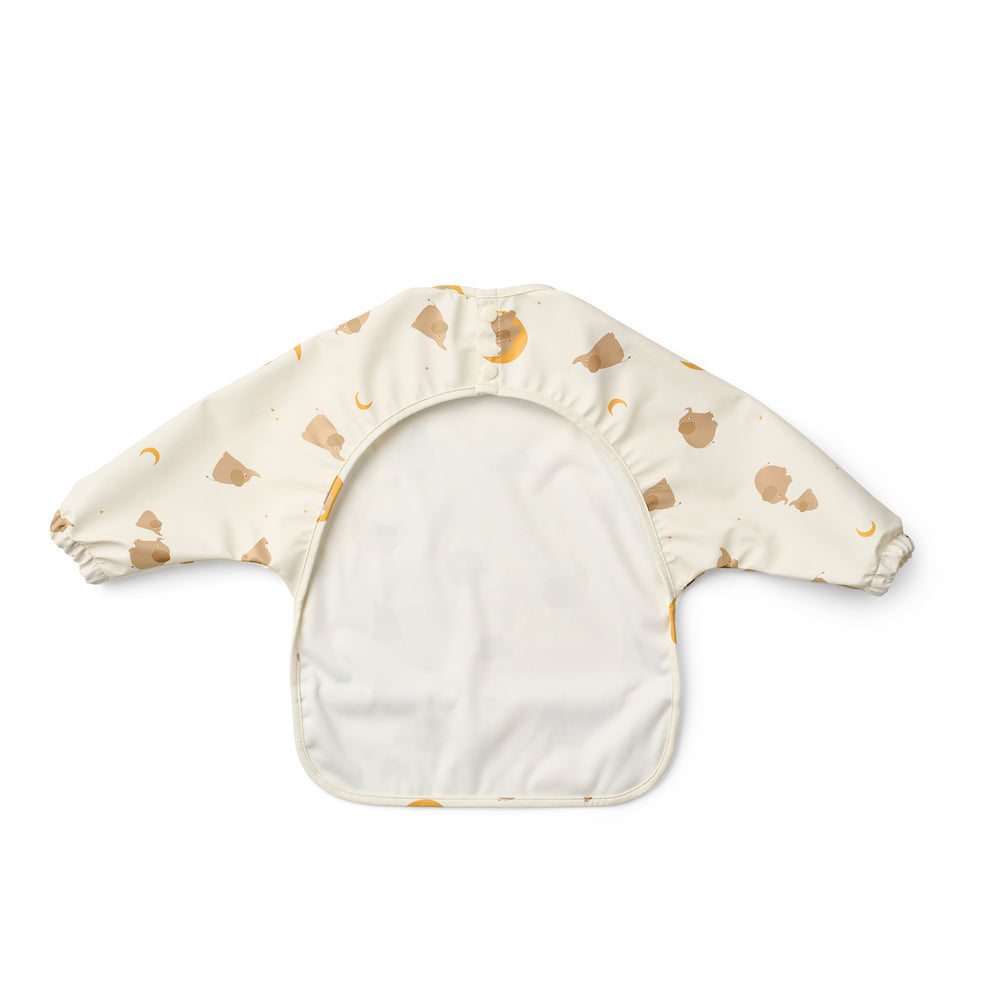 Liewood Merle Lätzchen mit Ärmeln im Arktis-Design – Vorderseite, erhältlich bei Bärechind Winterthur.