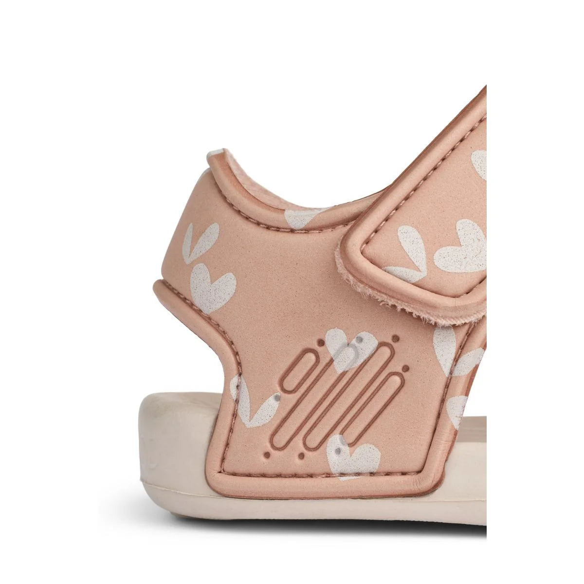 Detail der Liewood Printed Sandalen mit Klettverschluss für Kinder – im Bärechind Winterthur, Zürich, Schweiz.