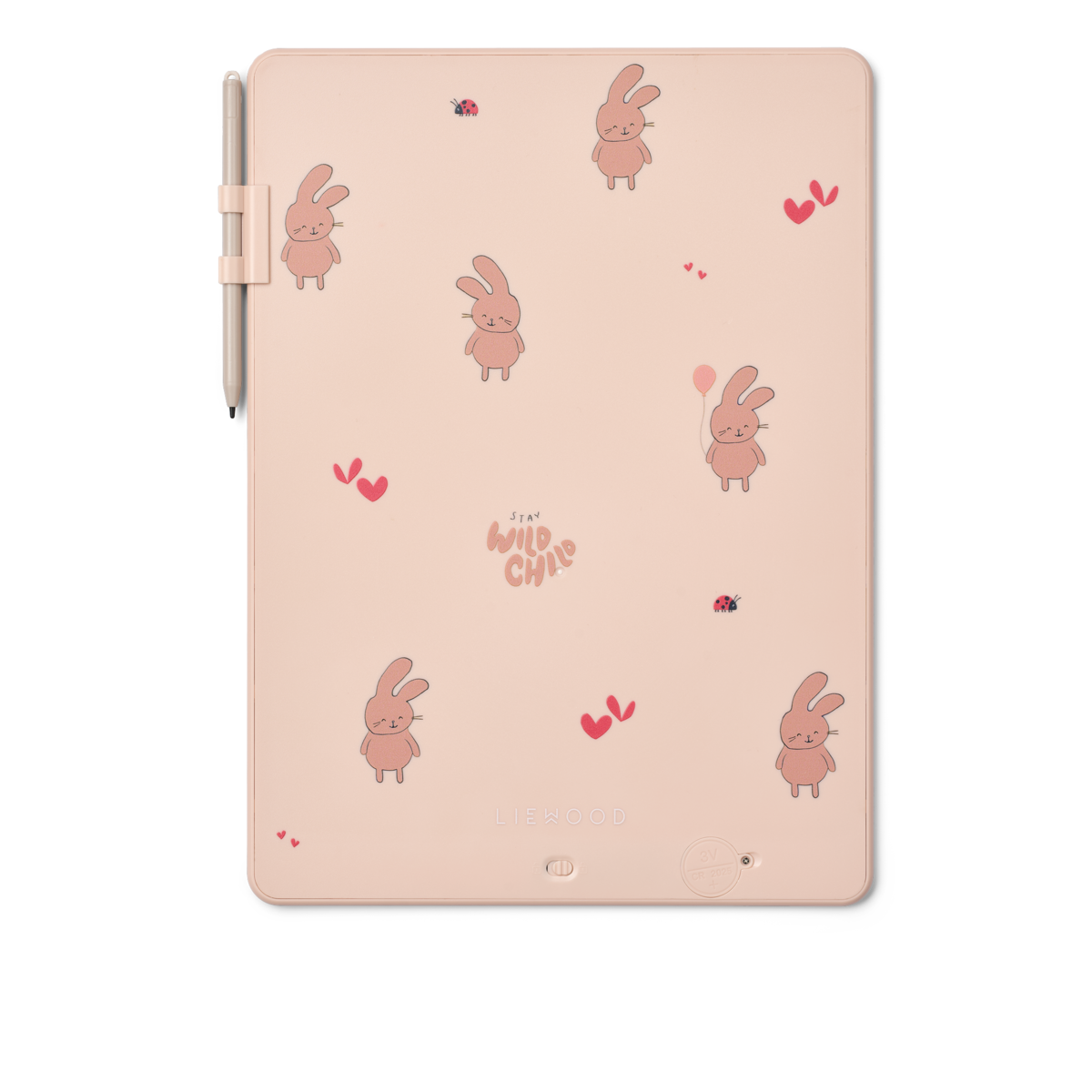 Liewood Zora LCD Zeichentafel Rosey im Wild Child Design mit gemusterter Rückseite, Bärechind Schweiz