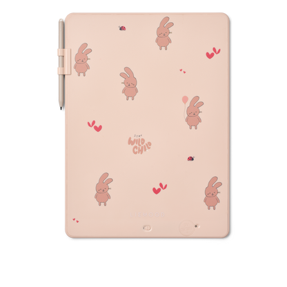 Liewood Zora LCD Zeichentafel Rosey im Wild Child Design mit gemusterter Rückseite, Bärechind Schweiz