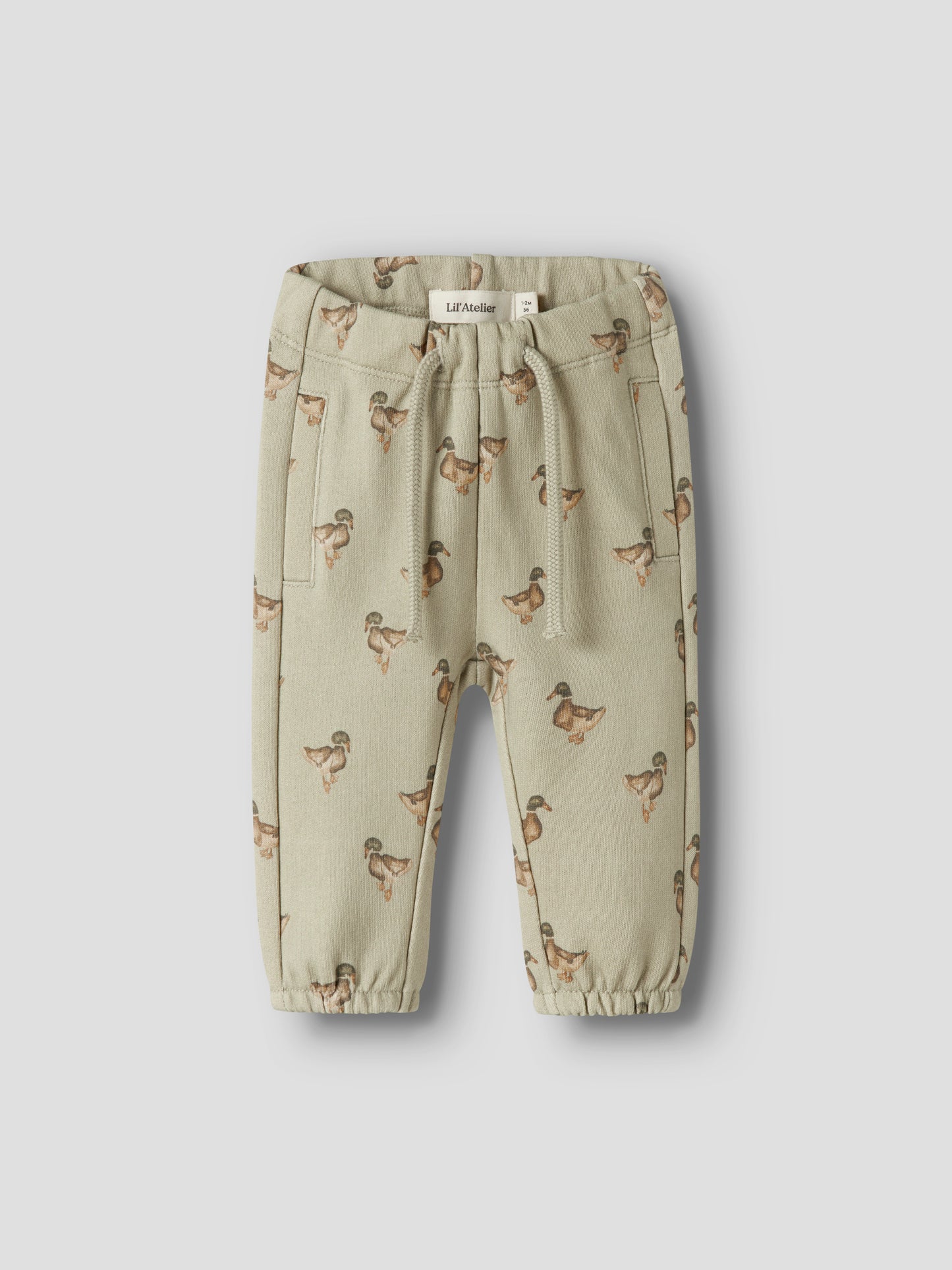 Lil'Atelier Babyhose mit Entenprint in Beige