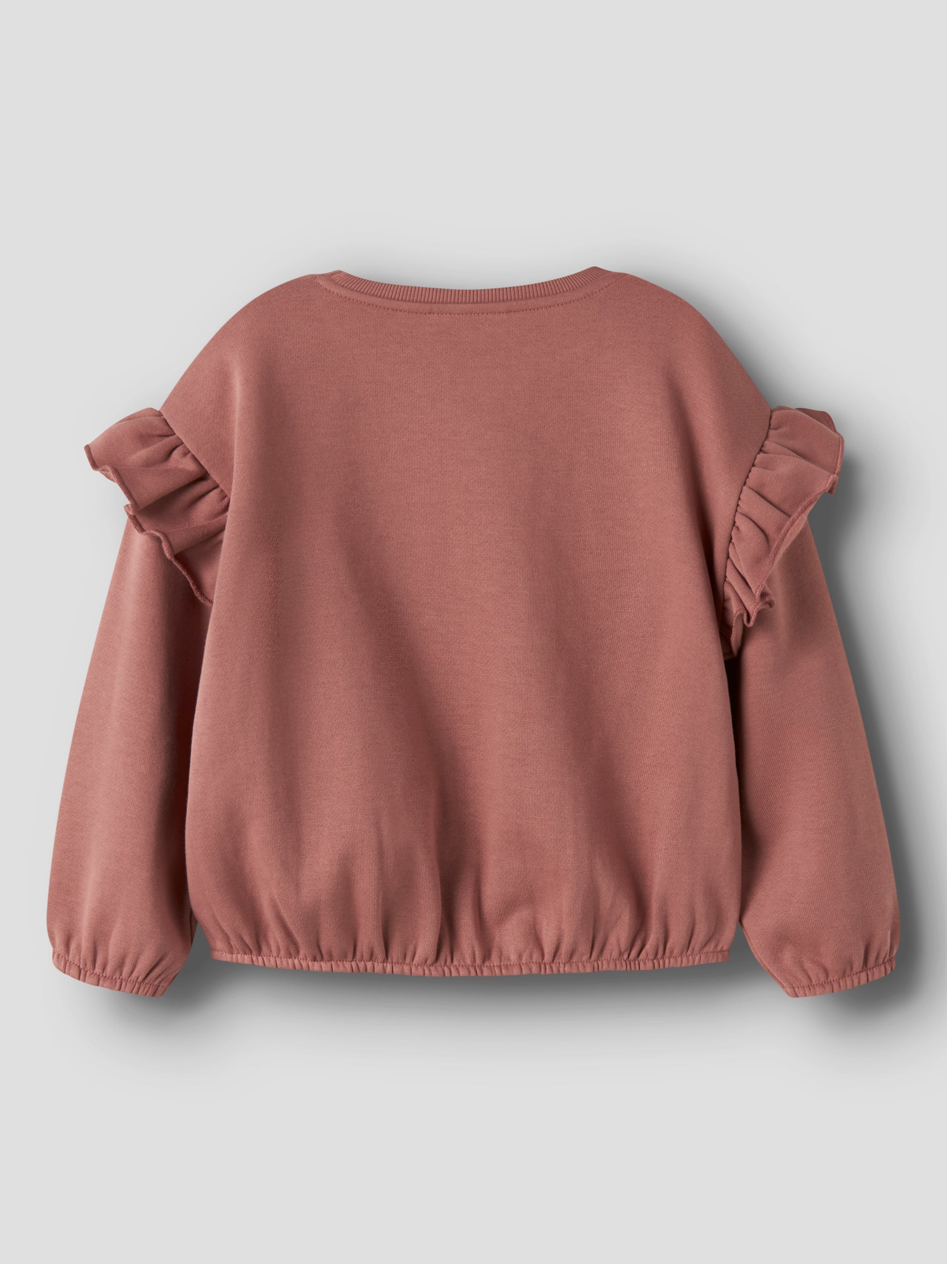Sweatshirt mit elastischem Saum aus Baumwolle, Rückansicht in Withered Rose