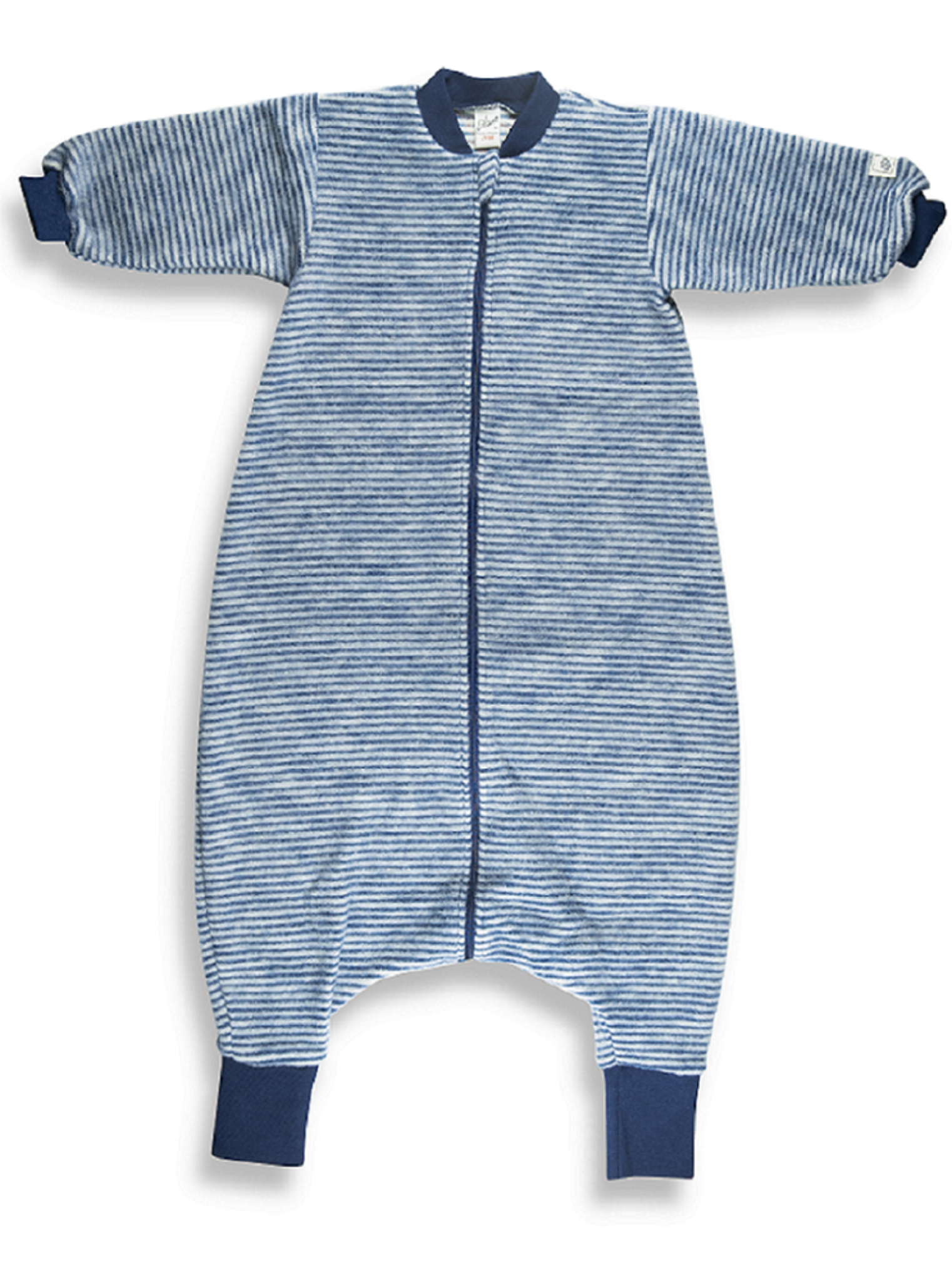 Lilano Schlafsack mit Füssen aus Wolle in Blau – weich & ideal für den Winter.