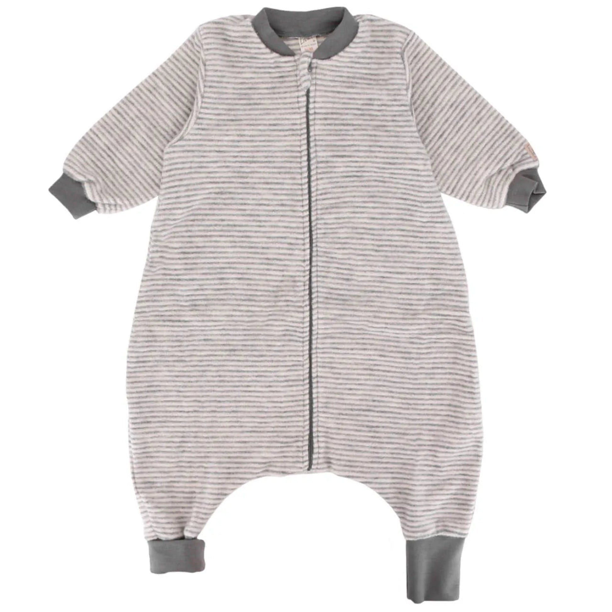 Lilano Schlafsack mit Füssen aus Wolle in Grau – atmungsaktiv & temperaturregulierend.
