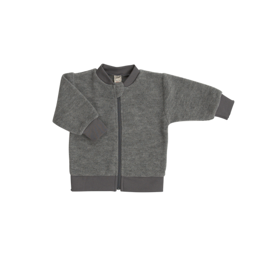 Lilano Wolljacke mit Bündchen aus Schurwolle in Grau – weich, atmungsaktiv & temperaturregulierend.