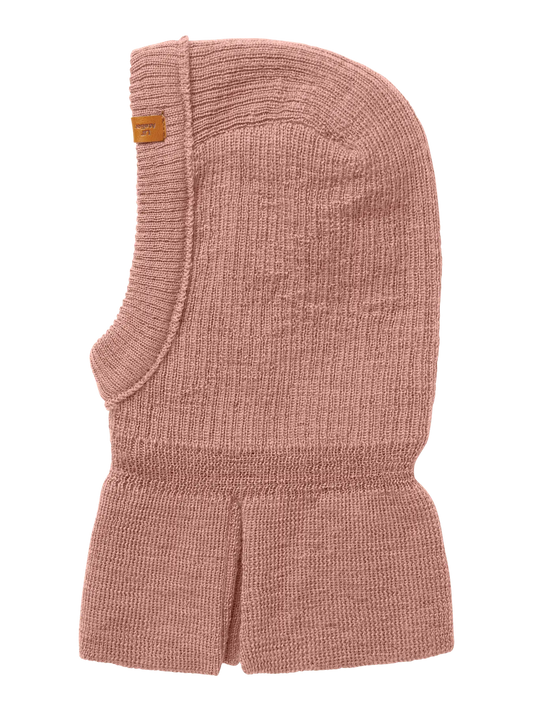 Rosa Schlupfmütze aus 100 % Wolle von Lil’Atelier – erhältlich bei Bärechind in Winterthur, Zürich, Schweiz.