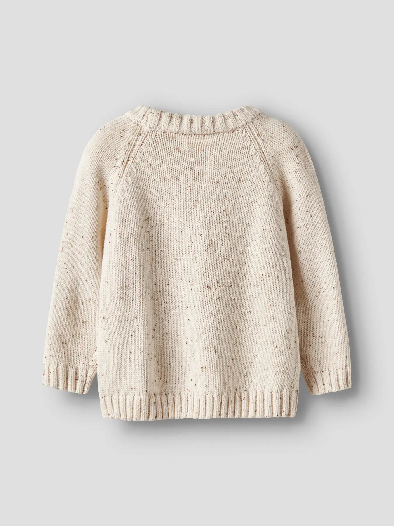 Rückansicht des LIL'ATELIER Strickpullovers aus Bio-Baumwolle – Bärechind Winterthur, Zürich, Schweiz.