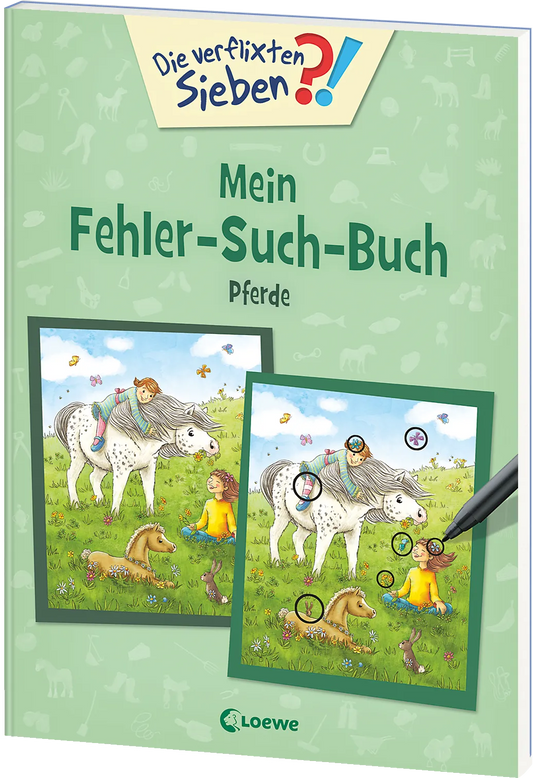 Bärechind Die verflixten Sieben, Mein Fehler-Such-Buch, Pferde von Julia Gerigk