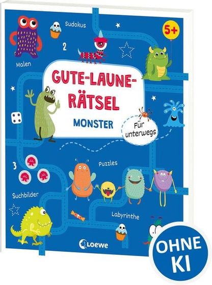 Cover von Gute-Laune-Rätsel für unterwegs, Monster, Rätselheft für Kinder
