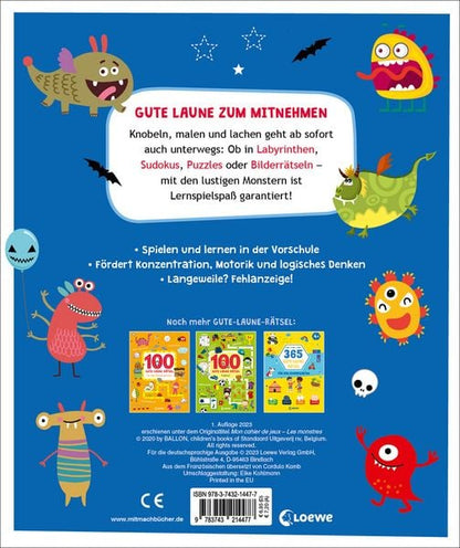 Rückseite von Gute-Laune-Rätsel für unterwegs, Monster bei Bärechind