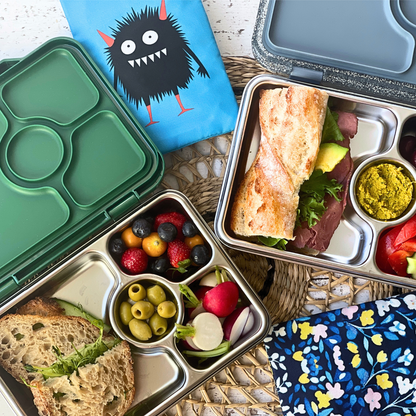 Kinder Lunchbox aus Edelstahl mit Fächern – praktisch für unterwegs