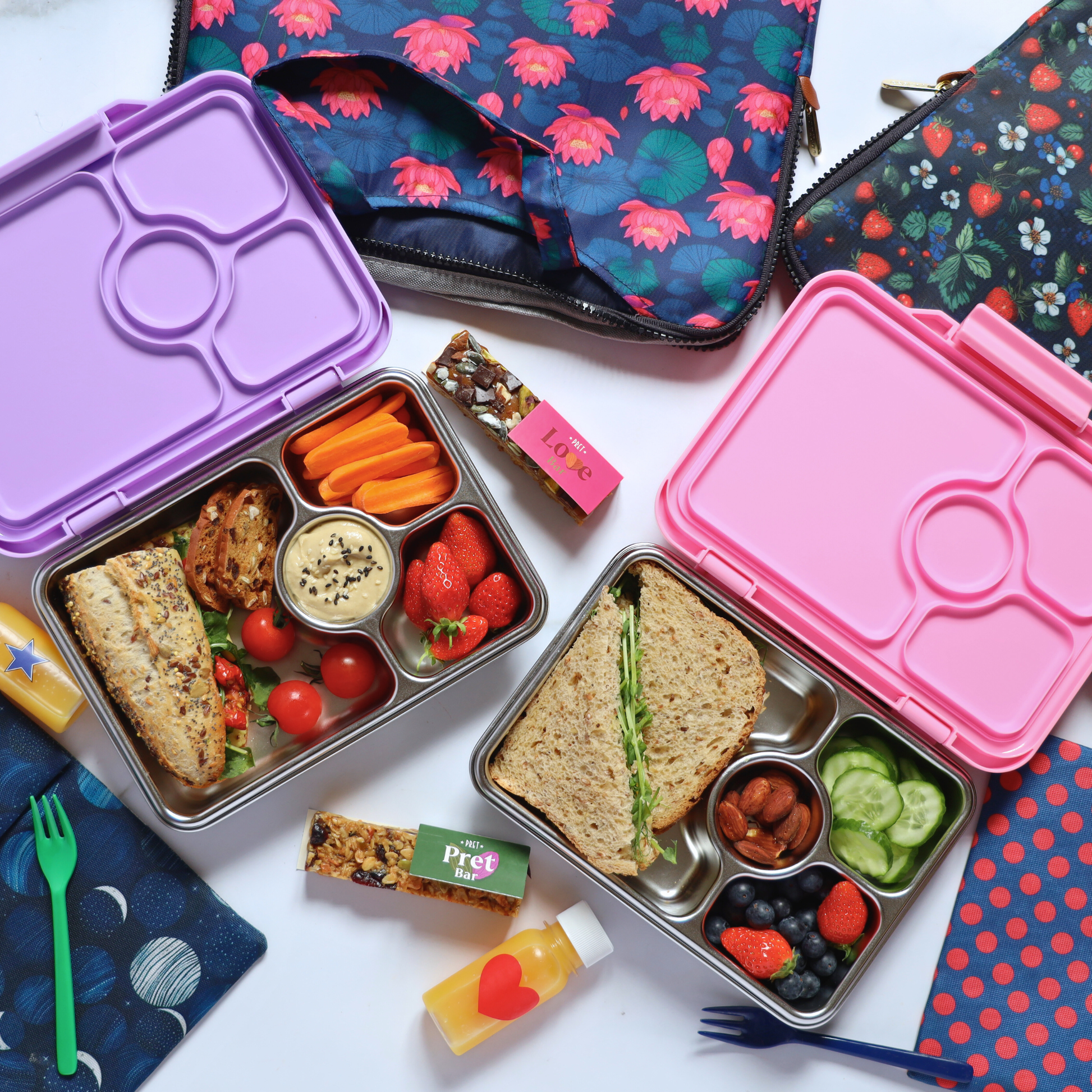 Edelstahl Lunchbox für Kinder in isolierter Tasche – praktisch für unterwegs