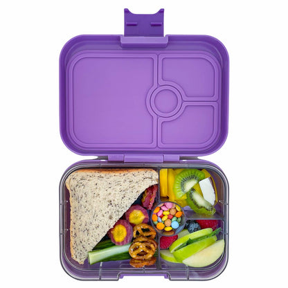 Lila Kinder Lunchbox mit Einhorn-Motiv – ideal für Snacks und Znüni