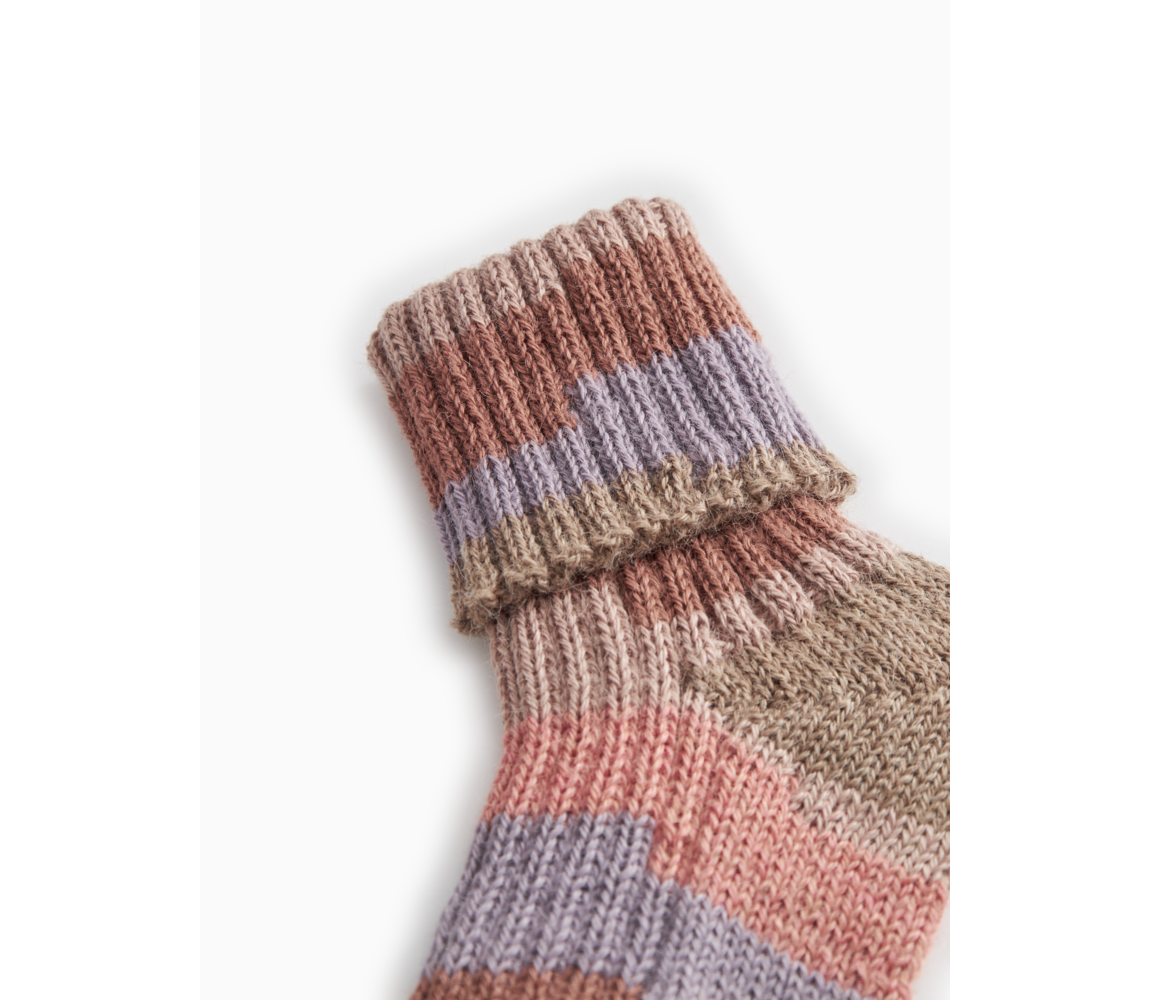 Paar MarMar Azusa Socken aus Alpakawolle in Multicolour Girl