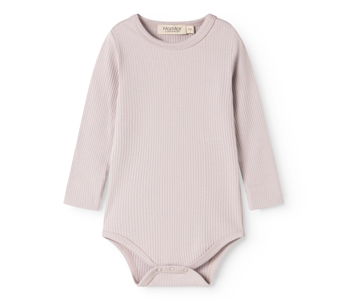 MarMar Langarm Rippbody, Cloud Gray, Vorderansicht