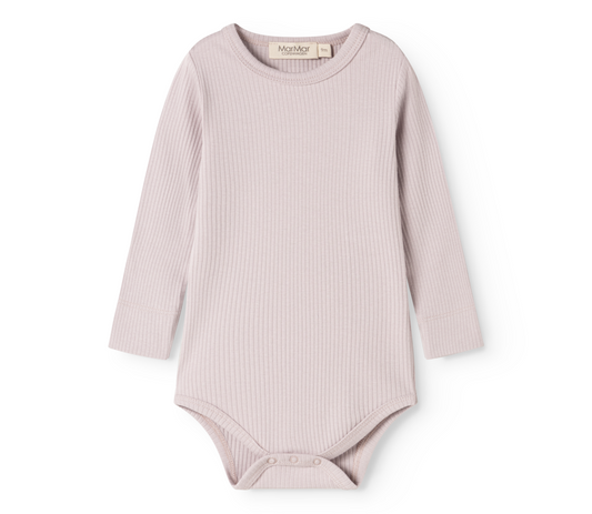 MarMar Langarm Rippbody, Cloud Gray, Vorderansicht