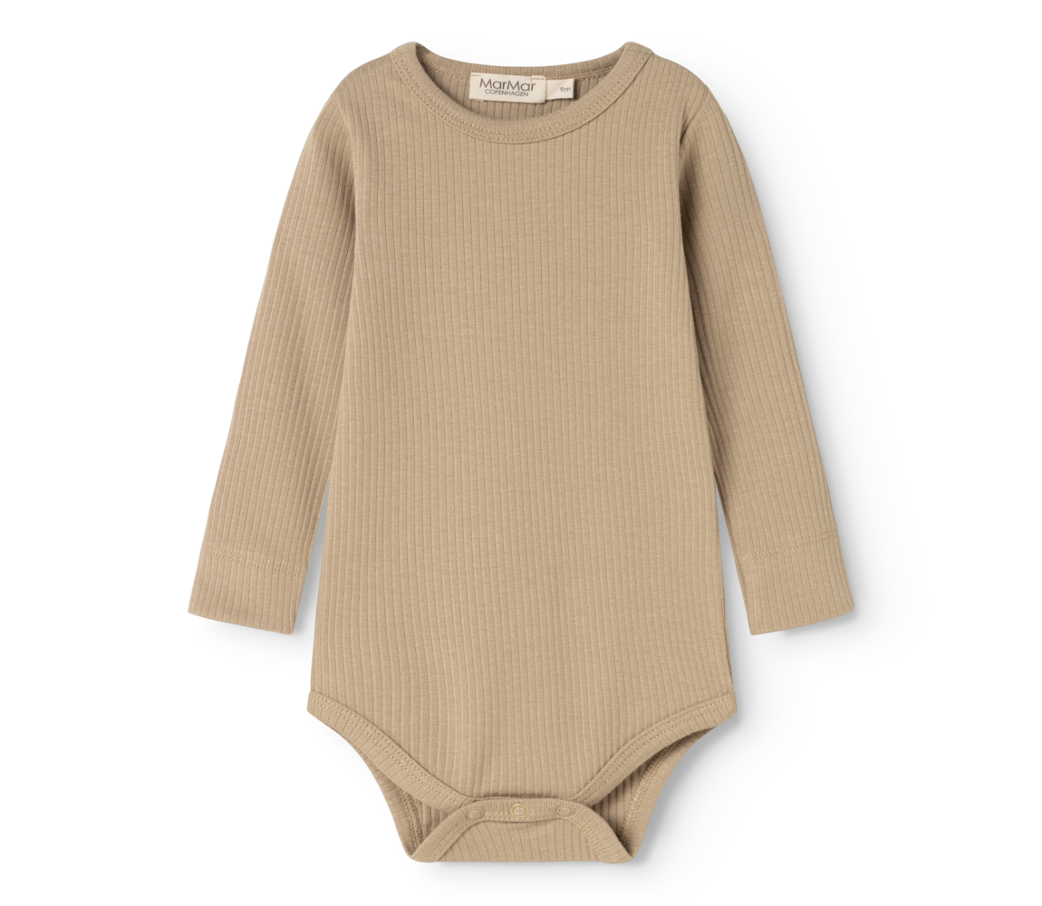 MarMar Langarm Rippbody, Muddy, Vorderansicht
