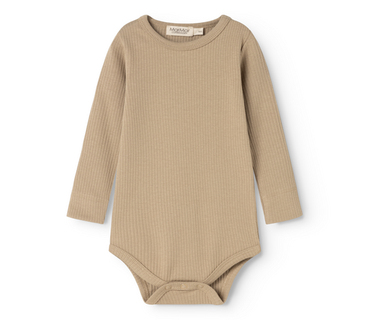 MarMar Langarm Rippbody, Muddy, Vorderansicht